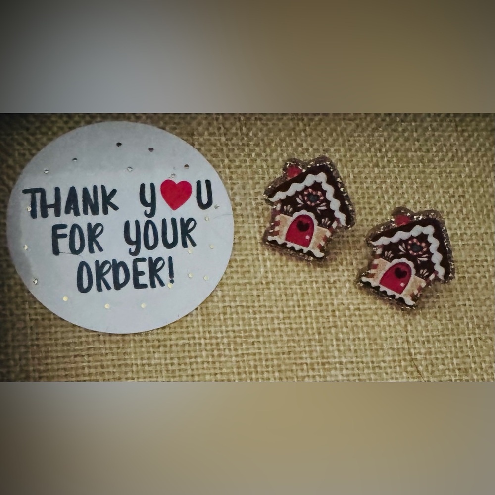 Gingerbread House Earrings